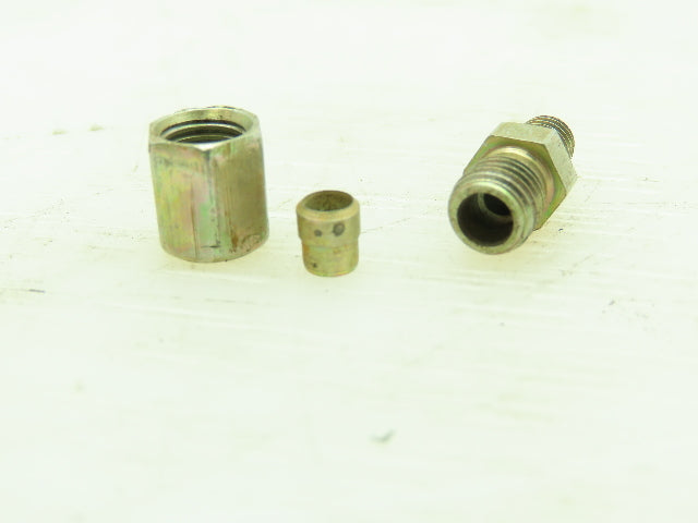 Parker 4LL EO Compression Straight Male Connector 4mm Tube x 1/16" NPT Lot of 10