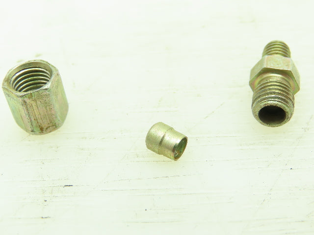 Parker 4LL EO Compression Straight Male Connector 4mm Tube x 1/16" NPT Lot of 10