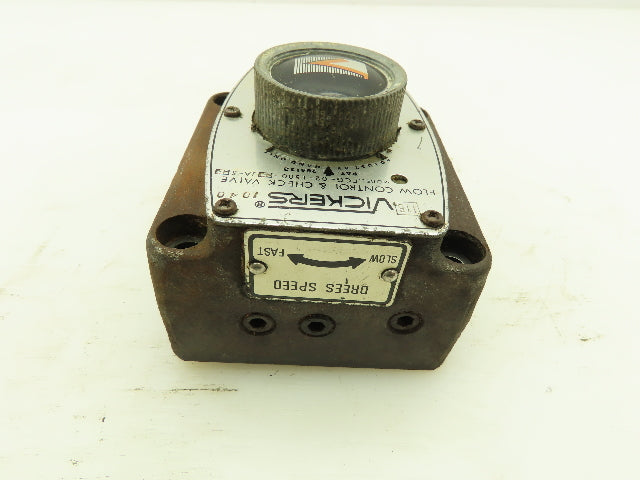 Vickers FCG-02-1500-40JA-S40 Adj. Hydraulic Flow Control/Check Valve FCG-02-1500