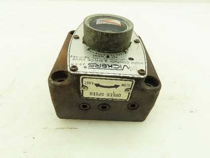 Vickers FCG-02-1500-40JA-S40 Adj. Hydraulic Flow Control/Check Valve FCG-02-1500