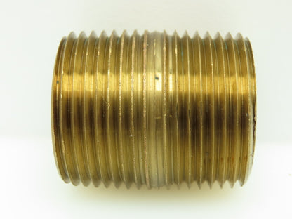 Sch 40 Red Brass Threaded Pipe Nipple 1" NPT x Close 1-1/2" Length  LOT OF 10