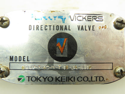 Vicker DG4V-3-6C-W-T-10-JA-S310 Hyd Directional Control Solenoid Valve 100V Coil