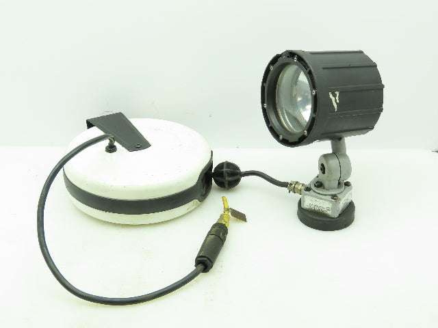 Waldmann HGWK-70-24VAC  60W Halogen Machine Light Magnetic Base 30' Reel Retract