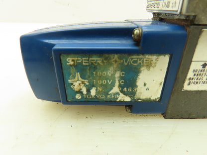 Vicker DG4V-3-2A-W-T-10-JA-S310 Hyd. Directional Control Valve 100V Coil 5000PSI