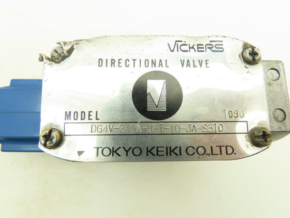Vicker DG4V-3-2A-W-T-10-JA-S310 Hyd. Directional Control Valve 100V Coil 5000PSI