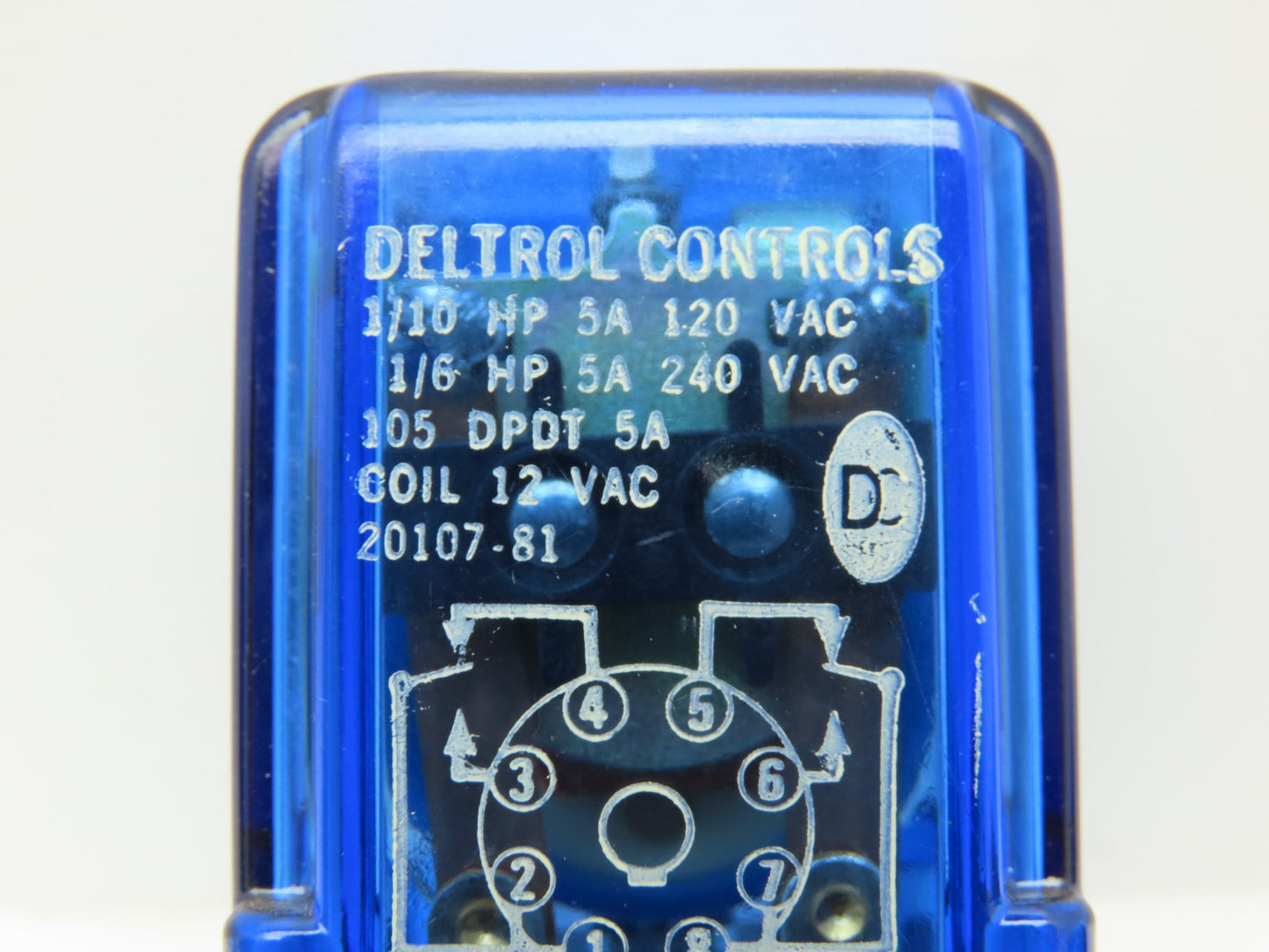 Deltrol Controls 105 20107-81 SPDT Relay 12 VAC Coil 5 Amp Lot of 5