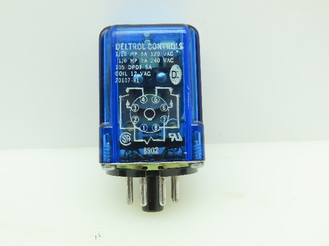 Deltrol Controls 105 20107-81 SPDT Relay 12 VAC Coil 5 Amp Lot of 5