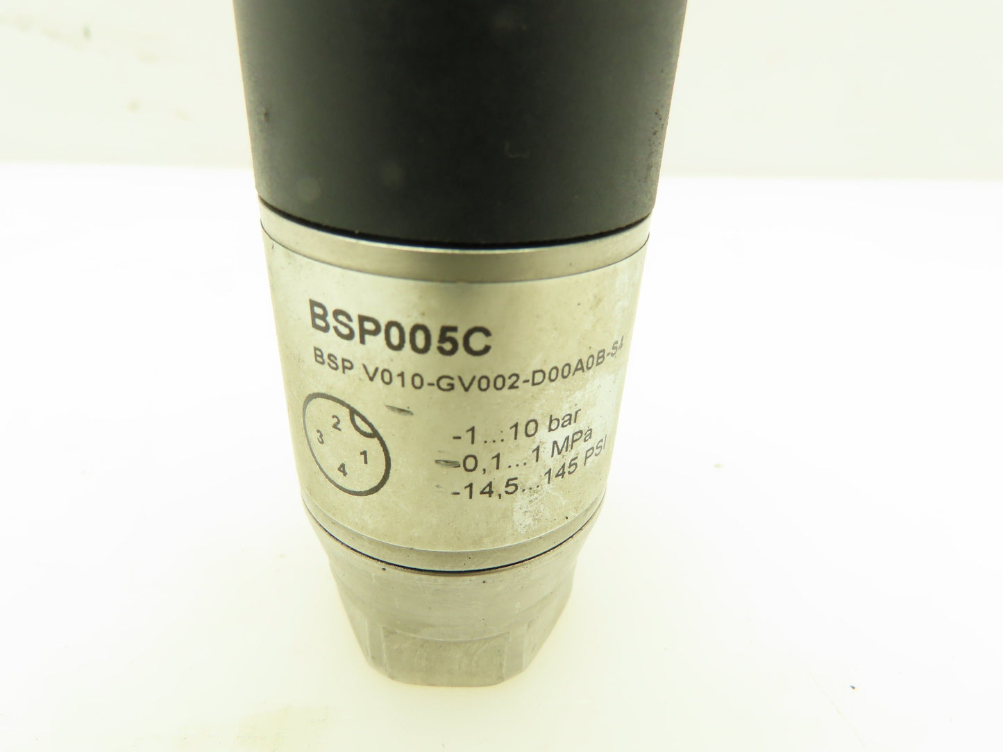 Balluff BSP005C Pneumatic Pressure Sensor Switch w/Display 145PSI 24VDC 1/4"NPT