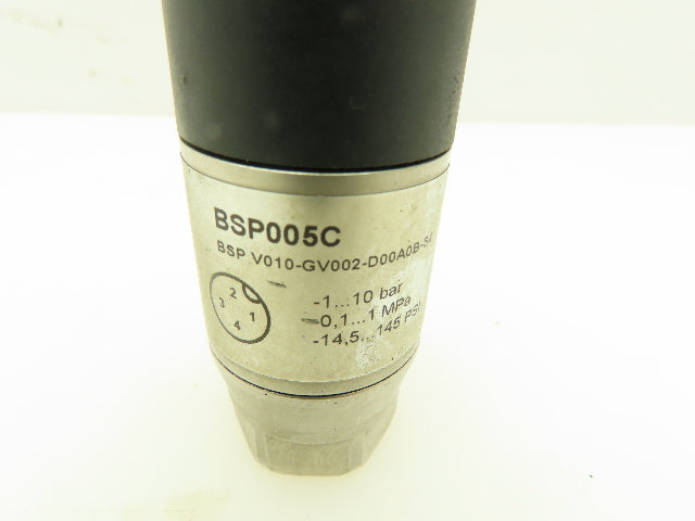 Balluff BSP005C Pneumatic Pressure Sensor Switch w/Display 145PSI 24VDC 1/4"NPT
