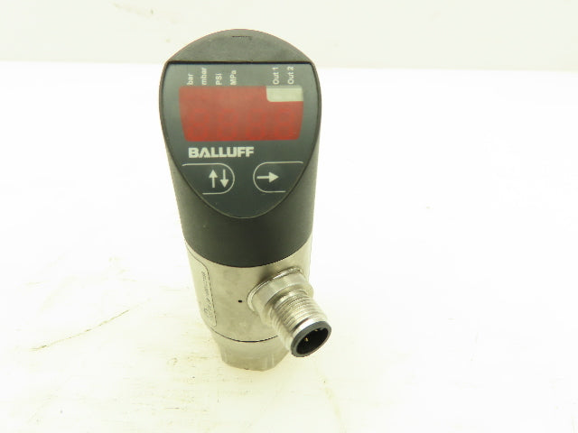 Balluff BSP005C Pneumatic Pressure Sensor Switch w/Display 145PSI 24VDC 1/4"NPT