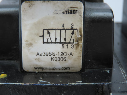 A239SS-120-A IR ARO Pneumatic Solenoid Air Control 2 Valve Manifold Block 3/8"