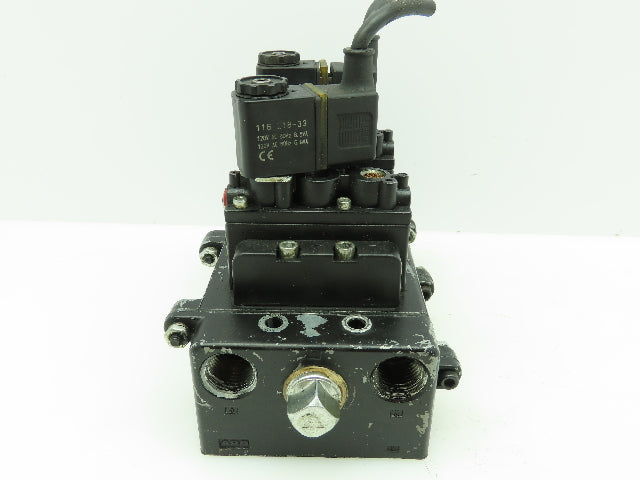 A239SS-120-A IR ARO Pneumatic Solenoid Air Control 2 Valve Manifold Block 3/8"