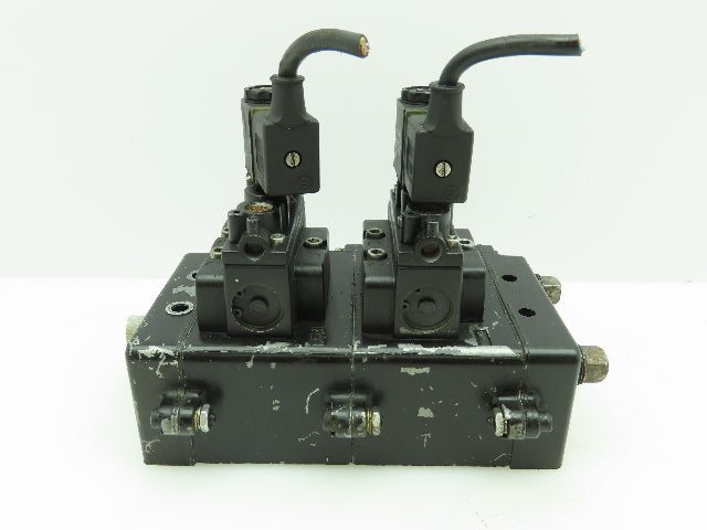 A239SS-120-A IR ARO Pneumatic Solenoid Air Control 2 Valve Manifold Block 3/8"