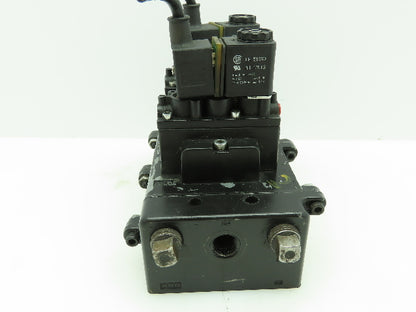 A239SS-120-A IR ARO Pneumatic Solenoid Air Control 2 Valve Manifold Block 3/8"