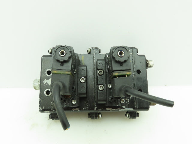 A239SS-120-A IR ARO Pneumatic Solenoid Air Control 2 Valve Manifold Block 3/8"