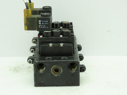 A239SS-120-A IR ARO Pneumatic Solenoid Air Control 2 Valve Manifold Block 1/2"