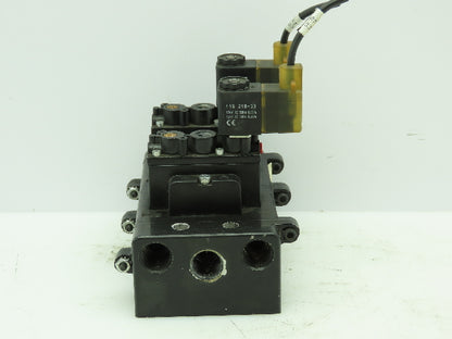 A239SS-120-A IR ARO Pneumatic Solenoid Air Control 2 Valve Manifold Block 1/2"