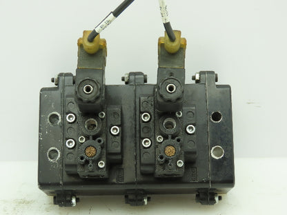 A239SS-120-A IR ARO Pneumatic Solenoid Air Control 2 Valve Manifold Block 1/2"