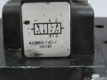 A239SS-120-A ARO Pneumatic Solenoid Air Control Valve Manifold Block 3/8" 120V