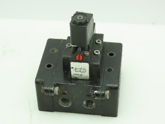 A239SS-120-A ARO Pneumatic Solenoid Air Control Valve Manifold Block 3/8" 120V