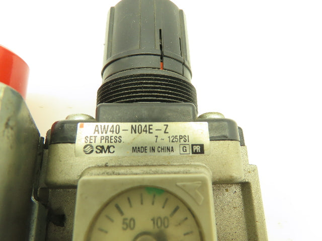 SMC AW40-N04E-Z Pneumatic Filter Reg. w/Man. 3-Port Lockout Valve 150PSI 1/2"NPT