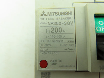 Mitsubishi Electric NF250-SGV Breaker 3P 140-200A Circuit breaker Ir = 140-200A