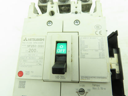 Mitsubishi Electric NF250-SGV Breaker 3P 140-200A Circuit breaker Ir = 140-200A