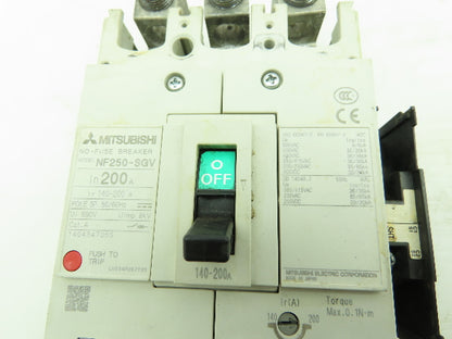 Mitsubishi Electric NF250-SGV Breaker 3P 140-200A Circuit breaker Ir = 140-200A
