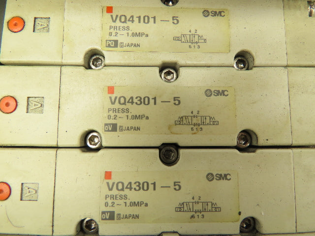 SMC VQ4301-5 Numatics Solenoid 12-Valve/Station Manifold Block VQ4101-5/VQ4200-5