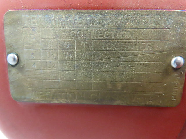 Yaskawa JIS-C 4004 Type FEQ Electric Induction Motor 3 Phase 2Hp 1.5kW 200V