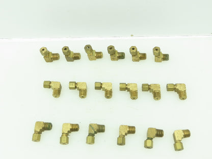Brass Compression 90° Male Elbow Connector 1/8" Tube x 1/8" NPT  Lot of 18