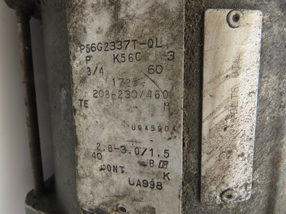 Tigear MR94754 Gearbox Reducer 30:1 Ratio 7/8"Left Hand Shaft w/Elec Motor 3/4HP