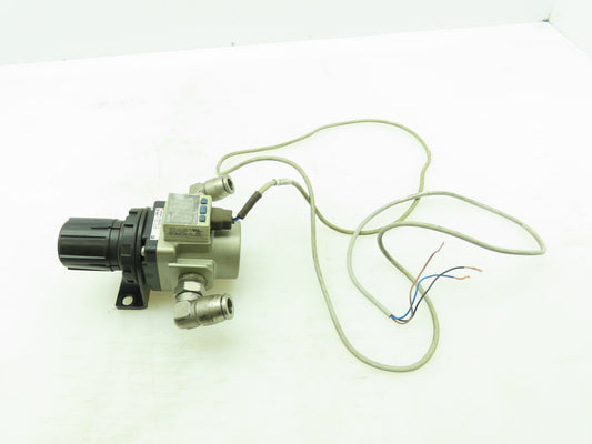 SMC ISE35-N-65-P Air Pressure Regulator Pneumatic Adjustable W/ Gauge Display