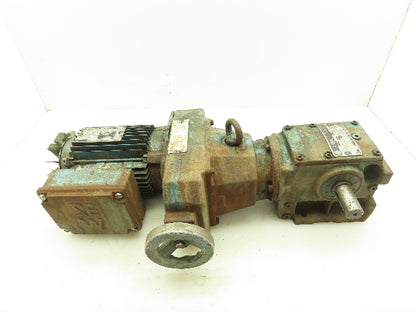 Sew S40D14DT80N4 Varimot Variable Gearmotor 10.31 Reducer 44-218 RPM 460V 3PH RH