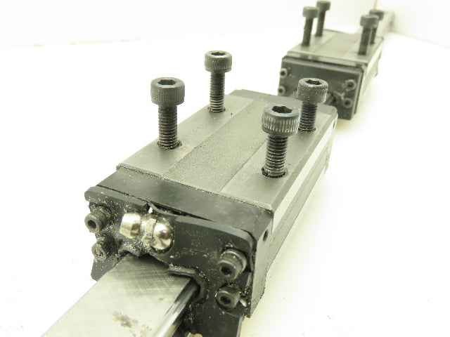 THK SHS25 Ball Bearing Carriages On 35-1/2" Linear Guide Rail YDF15007