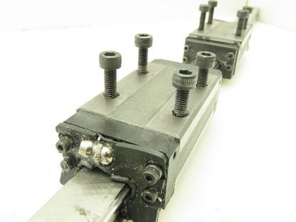 THK SHS25 Ball Bearing Carriages On 35-1/2" Linear Guide Rail YDF15007