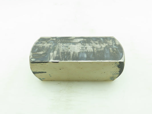 Parker C1620S One Way Hydraulic In-Line Check Valve 40GPM 3000 PSI SAE-16