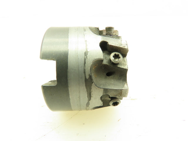 Kennametal 1-3/4"Flute Indexing Coolant Facemill 7/8" Arbor 6-Carbide Insert