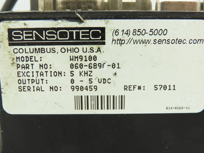 Sensotec 060-6896-01 Honeywell WM9100 Digital Transducer Controller