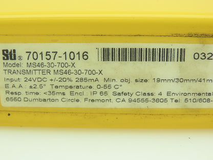 STI 70157-1016 MS46-30-700-X Light Curtain Transmitter 24VDC Input