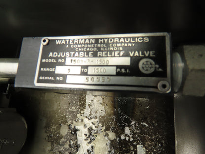 Waterman Hyd. 1503-3-1500 15"x10"x8" Enclosed Steel Box w/Hyd. Gear Pump 1/2"Sh.