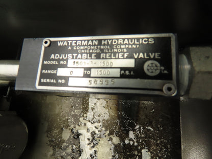 Waterman Hyd. 1503-3-1500 15"x10"x8" Enclosed Steel Box w/Hyd. Gear Pump 1/2"Sh.