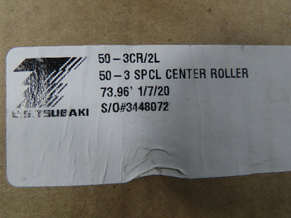 Tsubaki RS50 Steel Roller Chain 2-Strand 3/8" Center Roller 5/8" Pitch 36' x 2"