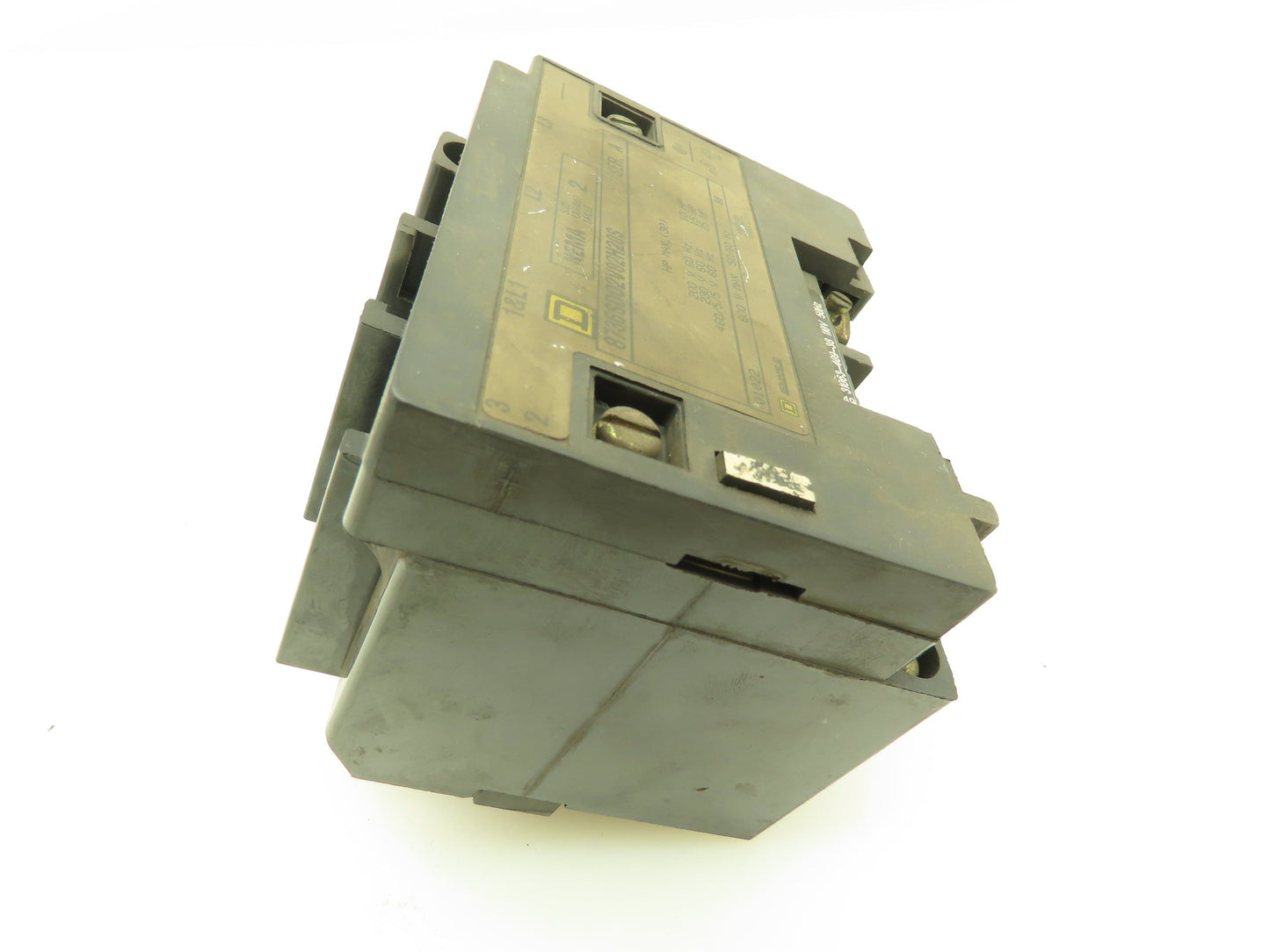 Square D 8736SDO2V02H20S Ser A Motor Starter 600V 110/120V Coil NEMA Sz 2 3-Pole