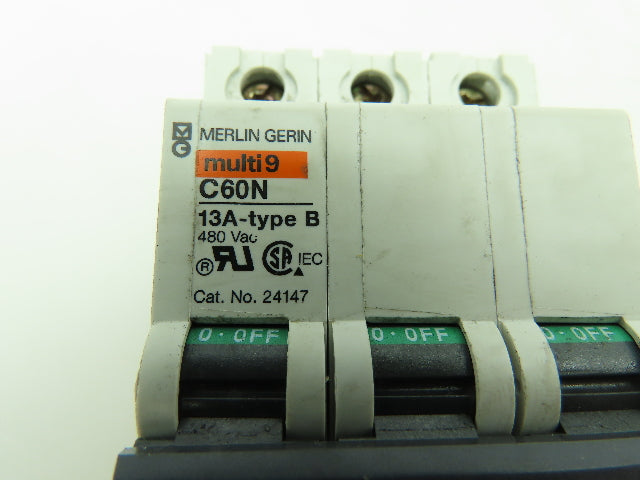 Square D MG24147 Merlin Gerin Multi 9 Breaker 13A Type B 480 VAC