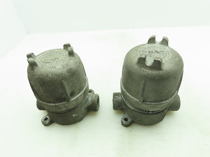 Crouse Hinds Co 1/2 EABC EAJC 16 Explosion Proof Conduit Outlet Box Lot of 2
