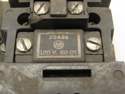 Allen Bradley 705AOE Ser K Reversing Motor Starter 3-Pole 550V 120V Coil  Size 0