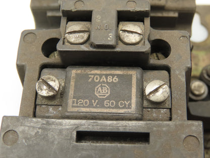 Allen Bradley 705AOE Ser K Reversing Motor Starter 3-Pole 550V 120V Coil  Size 0