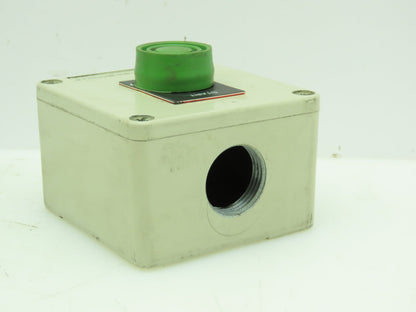 Telemecanique XAFG19001-6080062 Pushbutton Control Panel Box 3x3" Start Green