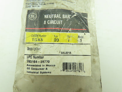 General Electric TGK8 Neutral Bar 8 Circuit 783164-29770